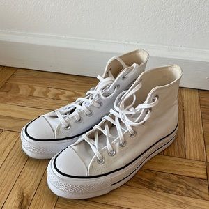 White platform converse